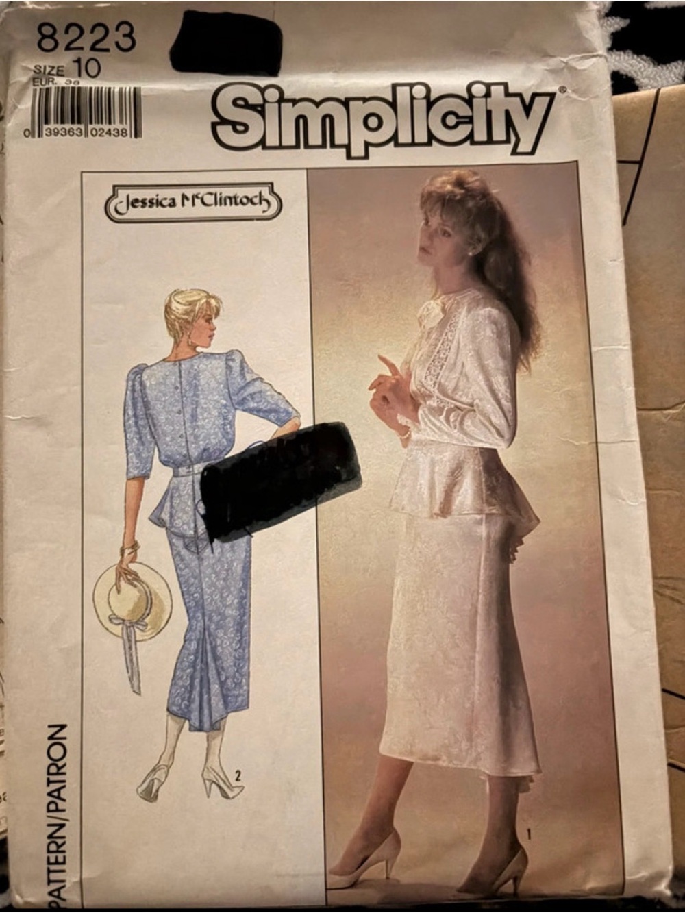 Jessica McClintock Sewing Pattern : Dress with Peplum Midi Skirt by Simplicity